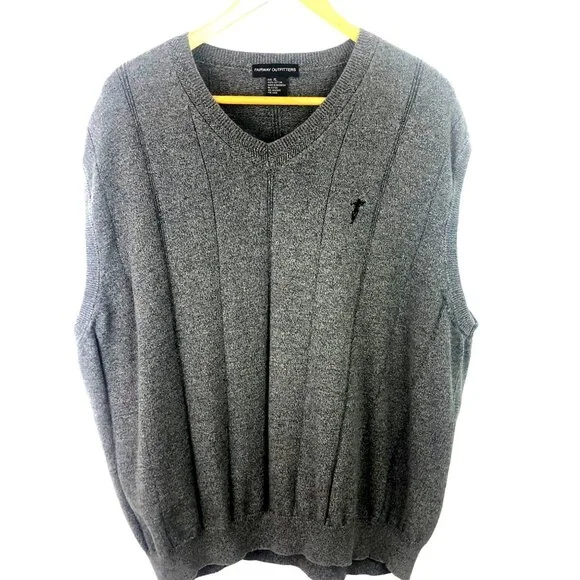 Fairway Outfitters Mens Size XL Gray Sleeveless Sweater Vest Golf - Picture 5 of 9